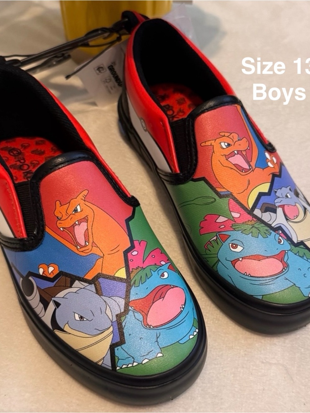 Pokemon  Boys Low Top Slip On, Size 13